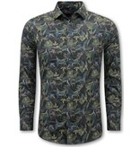 LF Hemden für Herren – Herrenbluse mit langen Ärmeln – Grün