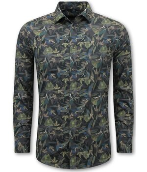LF Hemden für Herren – Herrenbluse mit langen Ärmeln – Grün
