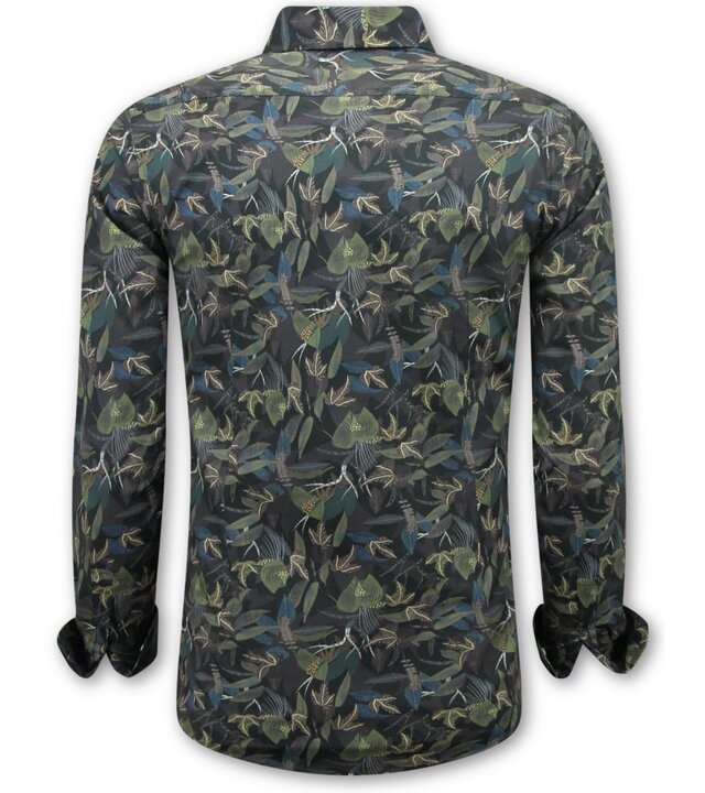 LF Hemden für Herren – Herrenbluse mit langen Ärmeln – Grün