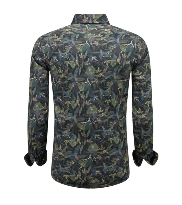 LF Hemden für Herren – Herrenbluse mit langen Ärmeln – Grün