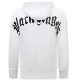 Top Star Herren-Kapuzenpullover mit Kapuze in Übergröße – Black Angels – 3181 – Weiß