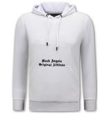 Top Star Herren-Kapuzenpullover mit Kapuze in Übergröße – Black Angels – 3181 – Weiß