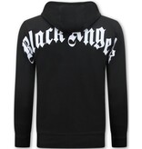 Top Star Herren-Kapuzenpullover in Übergröße – Black Angels – 3181 – Schwarz