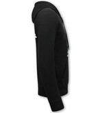 Top Star Herren-Kapuzenpullover in Übergröße – Black Angels – 3181 – Schwarz