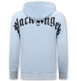 Top Star Hoodies Herren Übergroße - Black Angels -3181- Blau