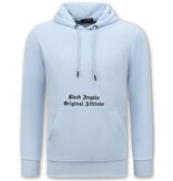 Top Star Hoodies Herren Übergroße - Black Angels -3181- Blau