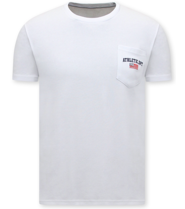 LF Herren-T-Shirt Weiß mit Rundhalsausschnitt