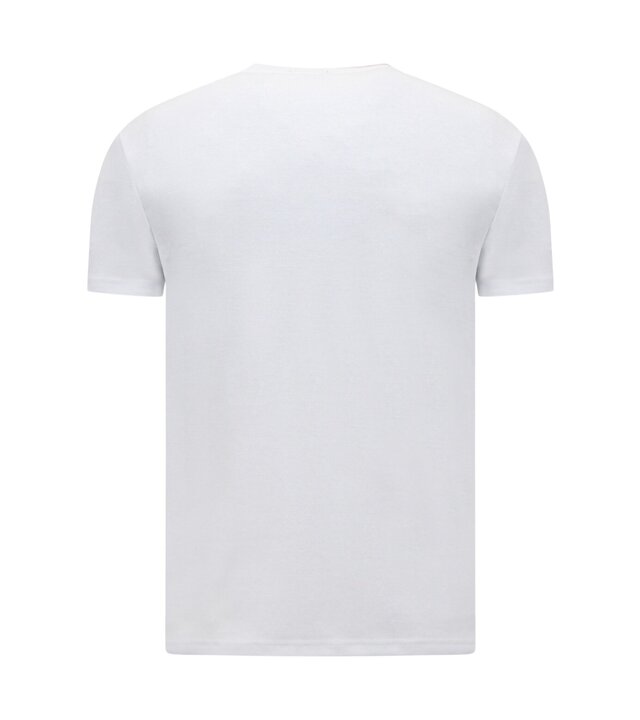 LF Herren-T-Shirt Weiß mit Rundhalsausschnitt