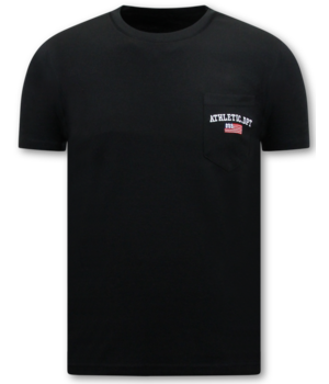 LF Schwarze T-Shirts für Herren – Rundhalsausschnitt