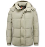 LF Pufferjacke – Winter-Kapuzenjacken für Herren – 8055 – Beige