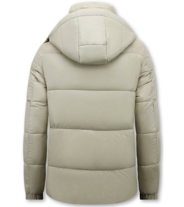 LF Pufferjacke – Winter-Kapuzenjacken für Herren – 8055 – Beige
