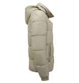 LF Pufferjacke – Winter-Kapuzenjacken für Herren – 8055 – Beige