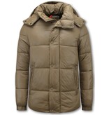 LF Warme Winterjacke Herren – Pufferjacke Herren – Wattierte Jacke – 8055 – Braun