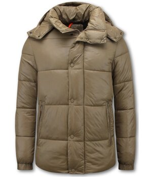LF Warme Winterjacke Herren – Pufferjacke Herren – Wattierte Jacke – 8055 – Braun