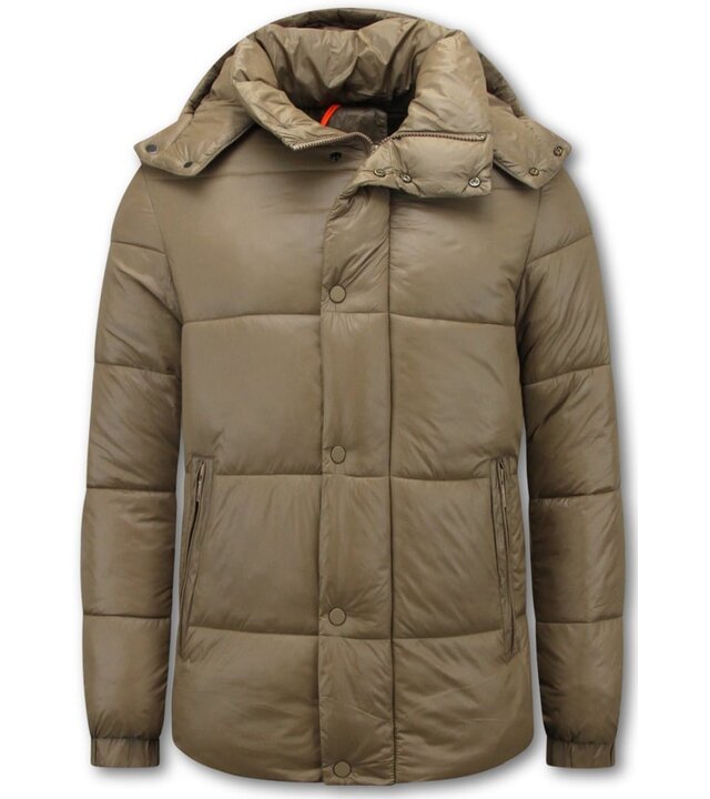 LF Warme Winterjacke Herren – Pufferjacke Herren – Wattierte Jacke – 8055 – Braun