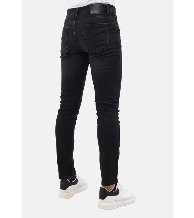 Mario Morato Neat Regular Fit Herren-Stretchjeans – Herrenjeans – MM-R-05 – Schwarz