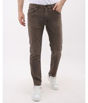 Mario Morato Neat Regular Jeans Herren - Stretch Jeans Herren - MM-R-02 - Braun