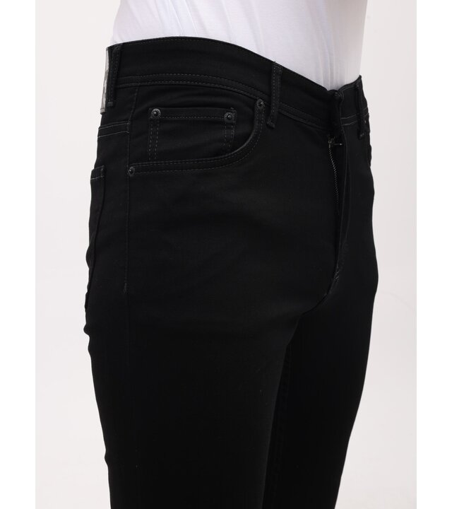 Mario Morato Jeans Herren – Neat Stretch Denim Hosen Herren – Regular Fit – MM-R-04 – Schwarz