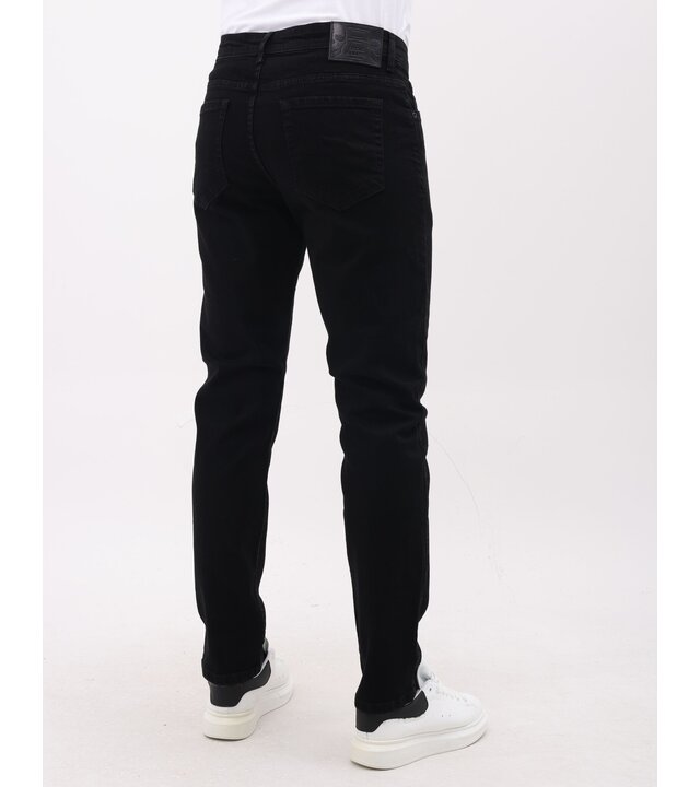 Mario Morato Ordentliche schwarze Herrenjeans – Regular Fit Stretch – MM-R-01 – Schwarz