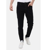 Mario Morato Ordentliche schwarze Herrenjeans – Regular Fit Stretch – MM-R-01 – Schwarz