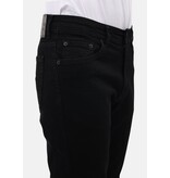 Mario Morato Ordentliche schwarze Herrenjeans – Regular Fit Stretch – MM-R-01 – Schwarz