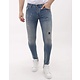 Sim Fit Stretch Jeans Herren mit Rissen – MM-S-104 – Blau