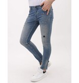 Mario Morato Sim Fit Stretch Jeans Herren mit Rissen – MM-S-104 – Blau