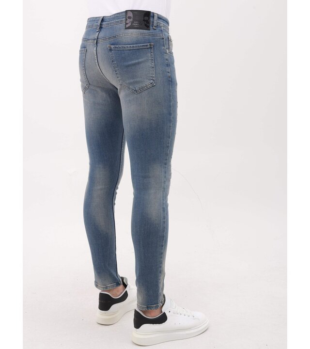 Mario Morato Sim Fit Stretch Jeans Herren mit Rissen – MM-S-104 – Blau