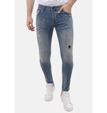 Mario Morato Sim Fit Stretch Jeans Herren mit Rissen – MM-S-104 – Blau