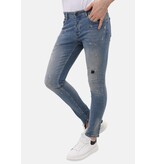 Mario Morato Sim Fit Stretch Jeans Herren mit Rissen – MM-S-104 – Blau