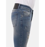 Mario Morato Sim Fit Stretch Jeans Herren mit Rissen – MM-S-104 – Blau