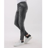 Mario Morato Stonewashed Slim Fit Jeans mit Rissen Herren – MM-S-115 – Grau