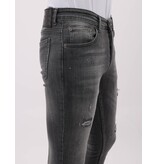 Mario Morato Stonewashed Slim Fit Jeans mit Rissen Herren – MM-S-115 – Grau