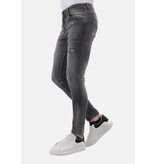 Mario Morato Stonewashed Slim Fit Jeans mit Rissen Herren – MM-S-115 – Grau