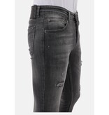 Mario Morato Stonewashed Slim Fit Jeans mit Rissen Herren – MM-S-115 – Grau