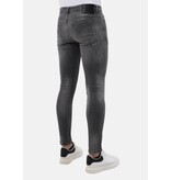 Mario Morato Stonewashed Slim Fit Jeans mit Rissen Herren – MM-S-115 – Grau