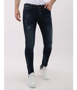 Mario Morato Herrenjeans Slim Fit Stretch mit Rissen – MM-S-107 – Blau