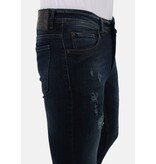 Mario Morato Herrenjeans Slim Fit Stretch mit Rissen – MM-S-107 – Blau
