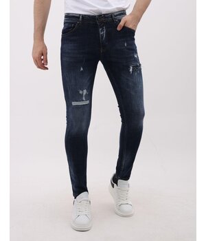 Mario Morato Stretchjeans Slim Fit mit Rissen – MM-S-112 – Blau