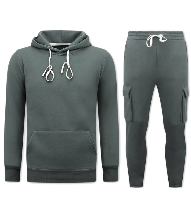 TopStar Home Suit Herren Erwachsene – Übergroßer Jogginganzug – Dick gewebt – Anthrazit