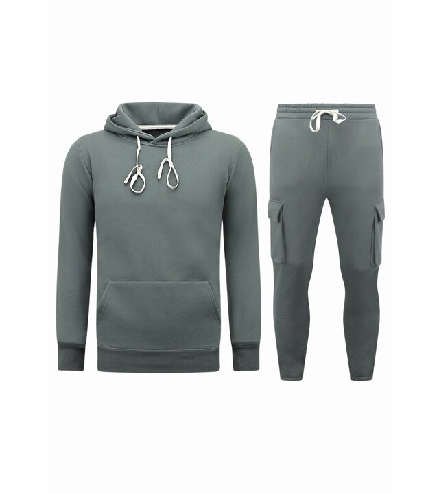 TopStar Home Suit Herren Erwachsene – Übergroßer Jogginganzug – Dick gewebt – Anthrazit