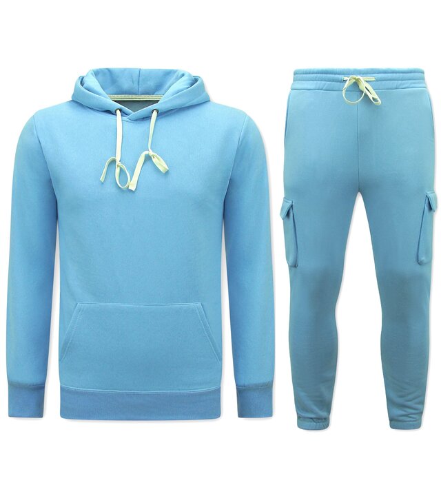 TopStar Jogginganzug Herren Erwachsene – Übergroßer Hausanzug – Dick gewebt – Blau