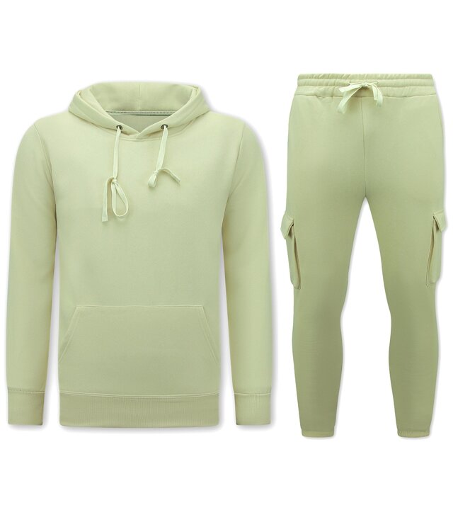 TopStar Trainingsanzug Herren – Übergroßer Jogginganzug – Dick gewebt – Beige