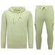 Trainingsanzug Herren – Übergroßer Jogginganzug – Dick gewebt – Beige