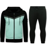 TopStar Herren-Trainingsanzüge – Jogginganzug Herren – 147 – Schwarz/Grün