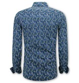 Bread & Buttons Bluse Herren Erwachsene - Herrenhemd Slim Fit - Blau