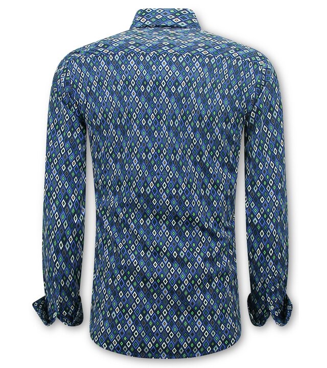 Bread & Buttons Bluse Herren Erwachsene - Herrenhemd Slim Fit - Blau