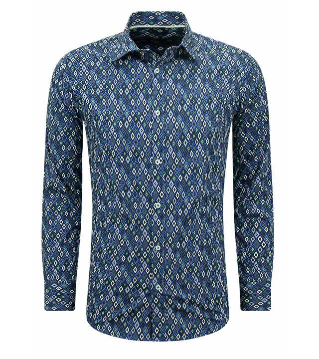 Bread & Buttons Bluse Herren Erwachsene - Herrenhemd Slim Fit - Blau