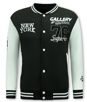 Enos Collegejacke Herren - Baseballjacke - 902 - Schwarz