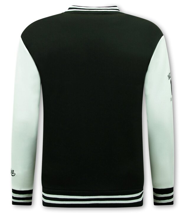 Enos Collegejacke Herren - Baseballjacke - 902 - Schwarz